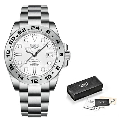LIGE 2024 New Mens Watches Top Brand Luxury Fashion Date Clock Sport Mens Quartz Wristwatchساعات رجالية جديدة من LIGE 2024، علامة تجارية فاخرة، ساعة رياضية للرجال، كوارتز، ساعة معصم (Copy) (Copy)